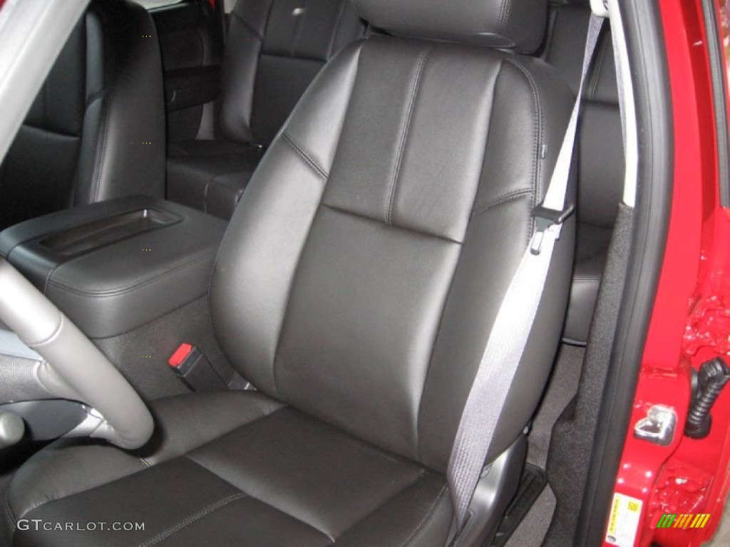 Ebony Interior 2013 Chevrolet Silverado 1500 LTZ Crew Cab 4x4 Photo #75791200