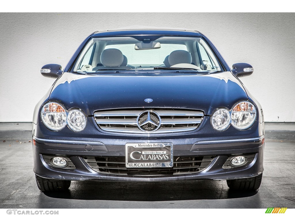 2009 CLK 350 Coupe - Majestic Black Metallic / Stone photo #2