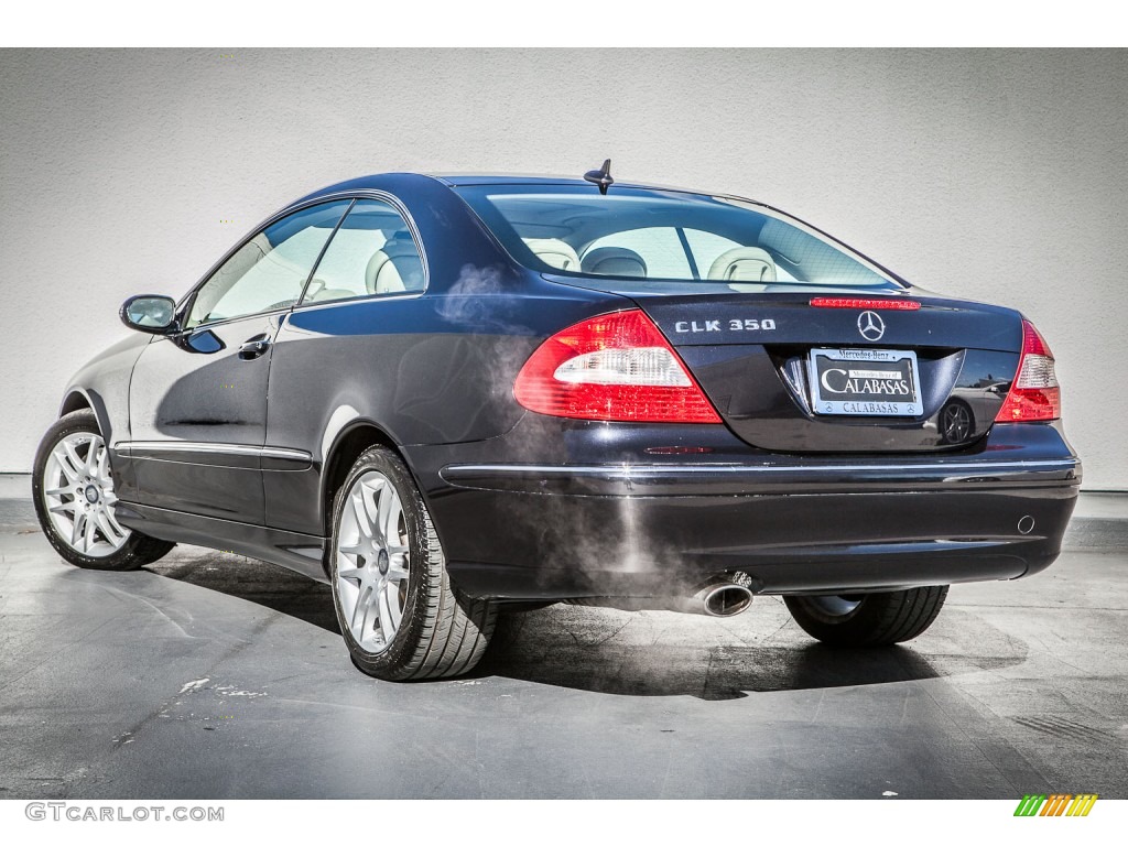 2009 CLK 350 Coupe - Majestic Black Metallic / Stone photo #10