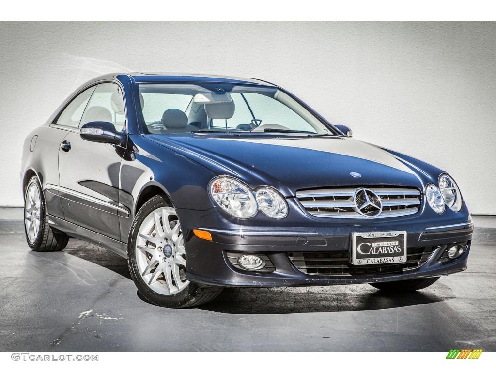 2009 CLK 350 Coupe - Majestic Black Metallic / Stone photo #12