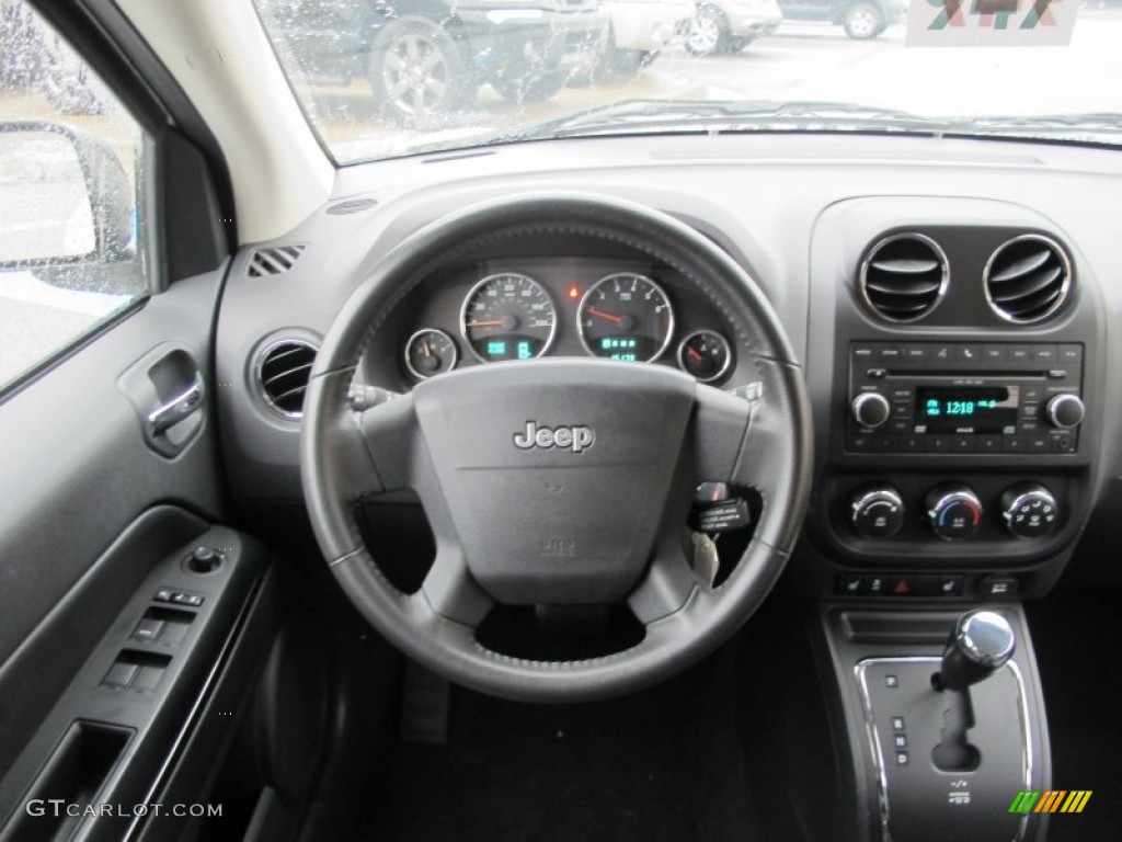 2010 Jeep Compass Limited Dark Slate Gray Steering Wheel Photo #75795159