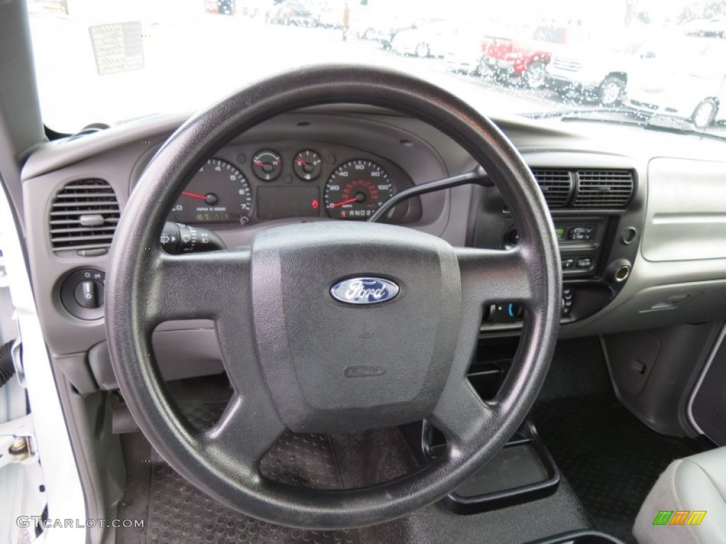 2011 Ford Ranger XL Regular Cab Medium Dark Flint Steering Wheel Photo #75795993