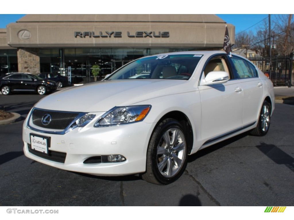 2010 GS 350 AWD - Starfire Pearl White / Parchment photo #1