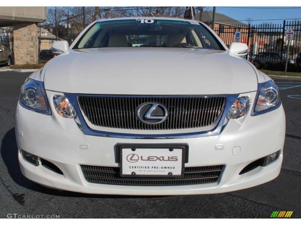 2010 GS 350 AWD - Starfire Pearl White / Parchment photo #2
