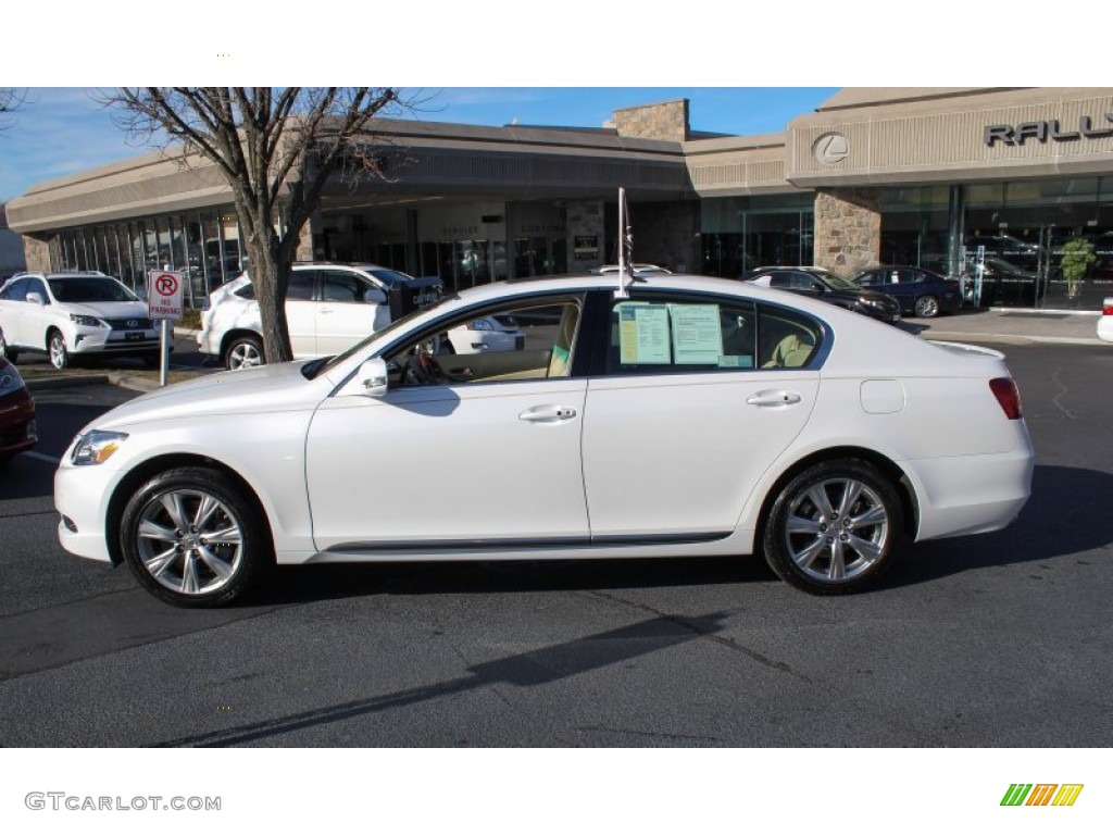 2010 GS 350 AWD - Starfire Pearl White / Parchment photo #3