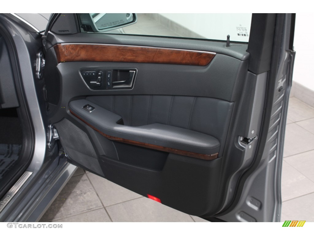 2012 Mercedes-Benz E 550 4Matic Sedan Black Door Panel Photo #75800662