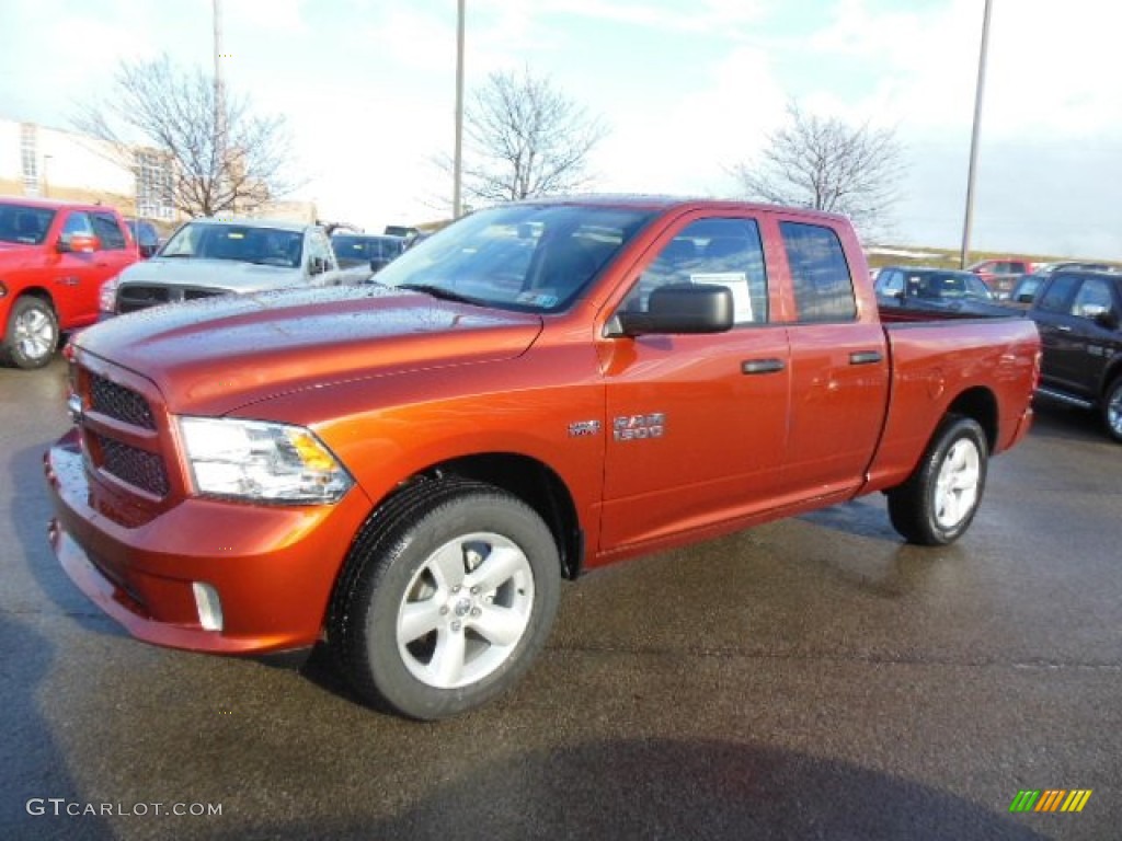 2013 1500 Express Quad Cab 4x4 - Copperhead Pearl / Black/Diesel Gray photo #2