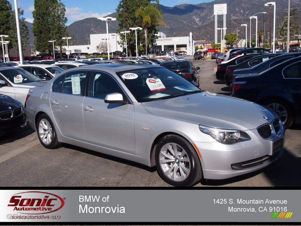 2010 5 Series 535i Sedan - Titanium Silver Metallic / Black photo #1