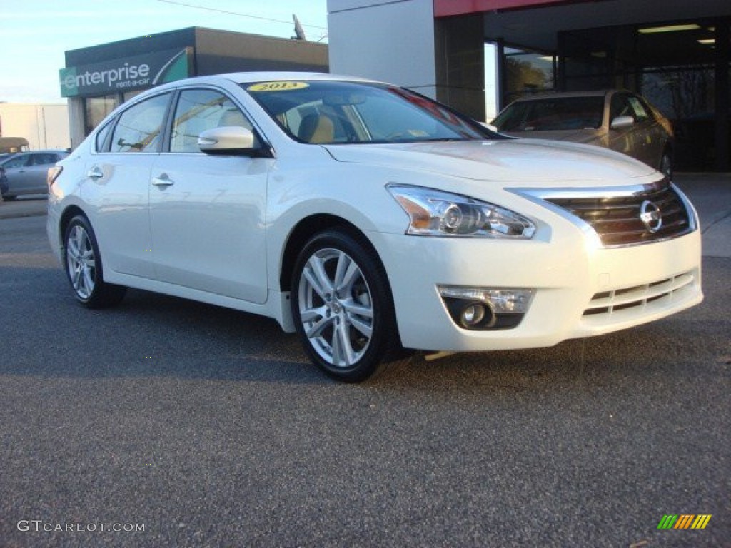 Pearl White Nissan Altima