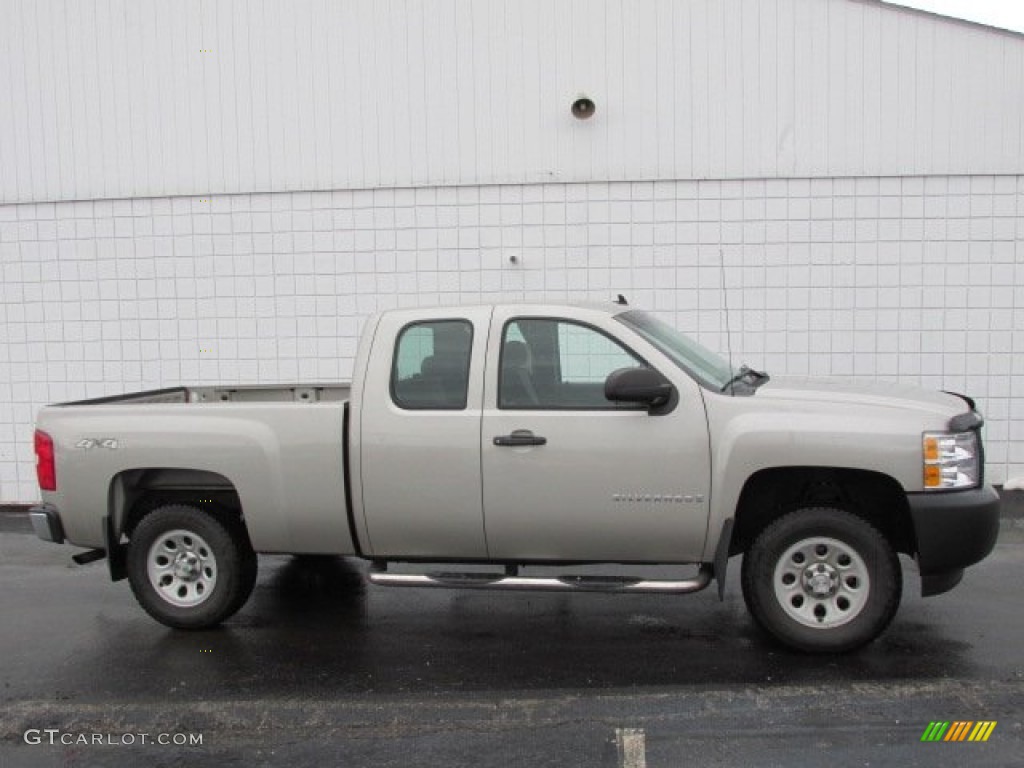 2009 Silverado 1500 Extended Cab 4x4 - Silver Birch Metallic / Dark Titanium photo #2
