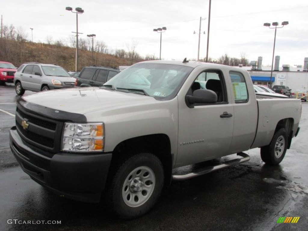 2009 Silverado 1500 Extended Cab 4x4 - Silver Birch Metallic / Dark Titanium photo #4