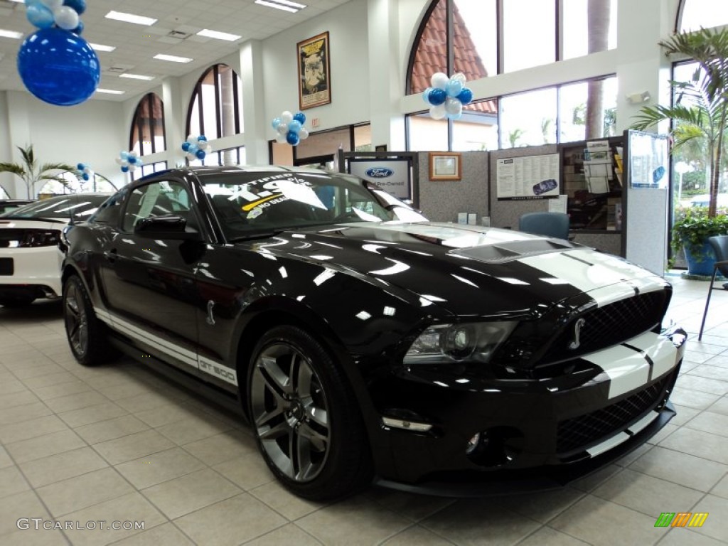 2011 Mustang Shelby GT500 Coupe - Ebony Black / Charcoal Black/White photo #1