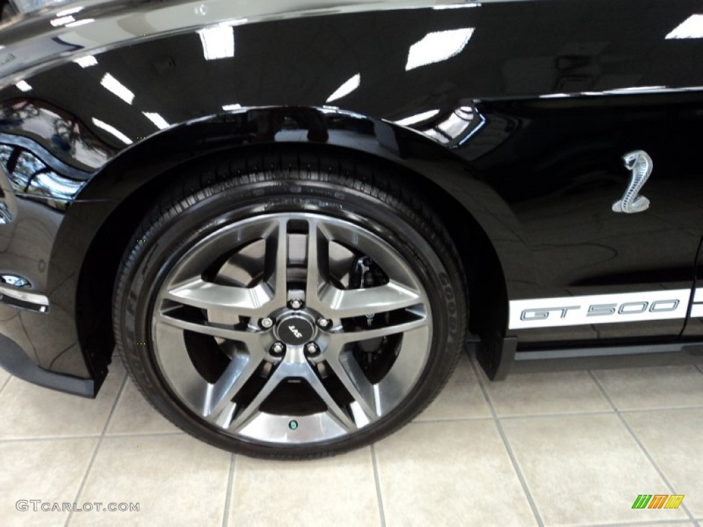 2011 Mustang Shelby GT500 Coupe - Ebony Black / Charcoal Black/White photo #13