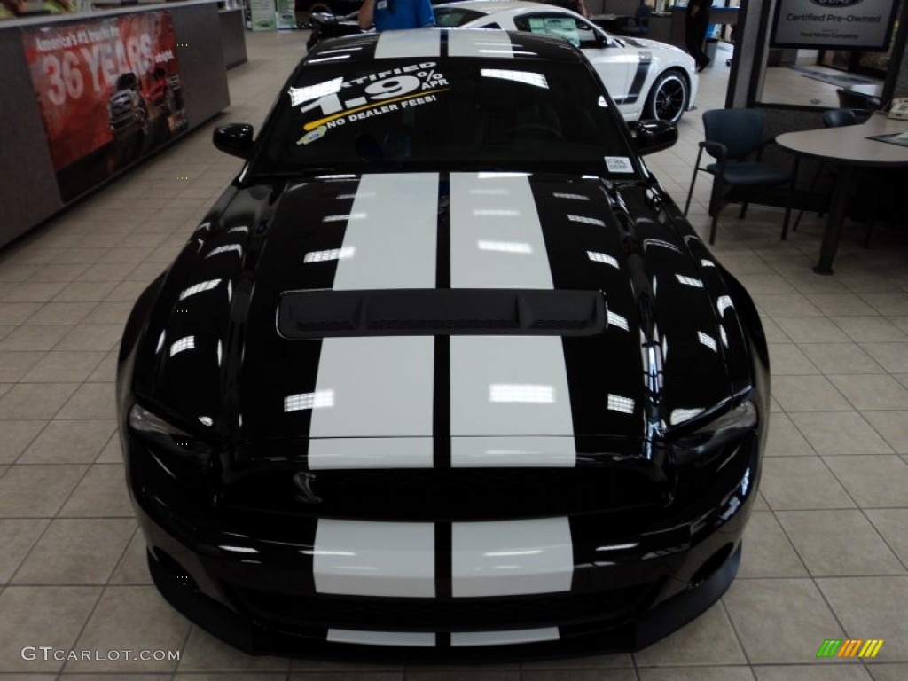 2011 Mustang Shelby GT500 Coupe - Ebony Black / Charcoal Black/White photo #19