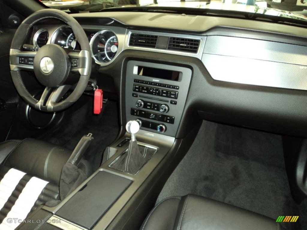 2011 Mustang Shelby GT500 Coupe - Ebony Black / Charcoal Black/White photo #27