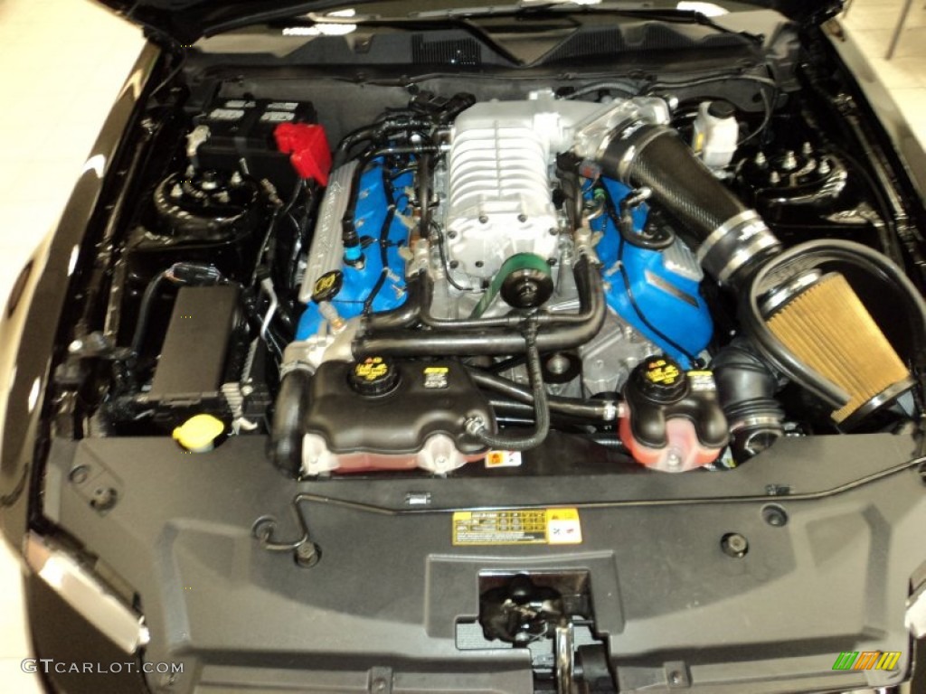 2011 Ford Mustang Shelby GT500 Coupe 5.4 Liter SVT Supercharged DOHC 32-Valve V8 Engine Photo #75804544