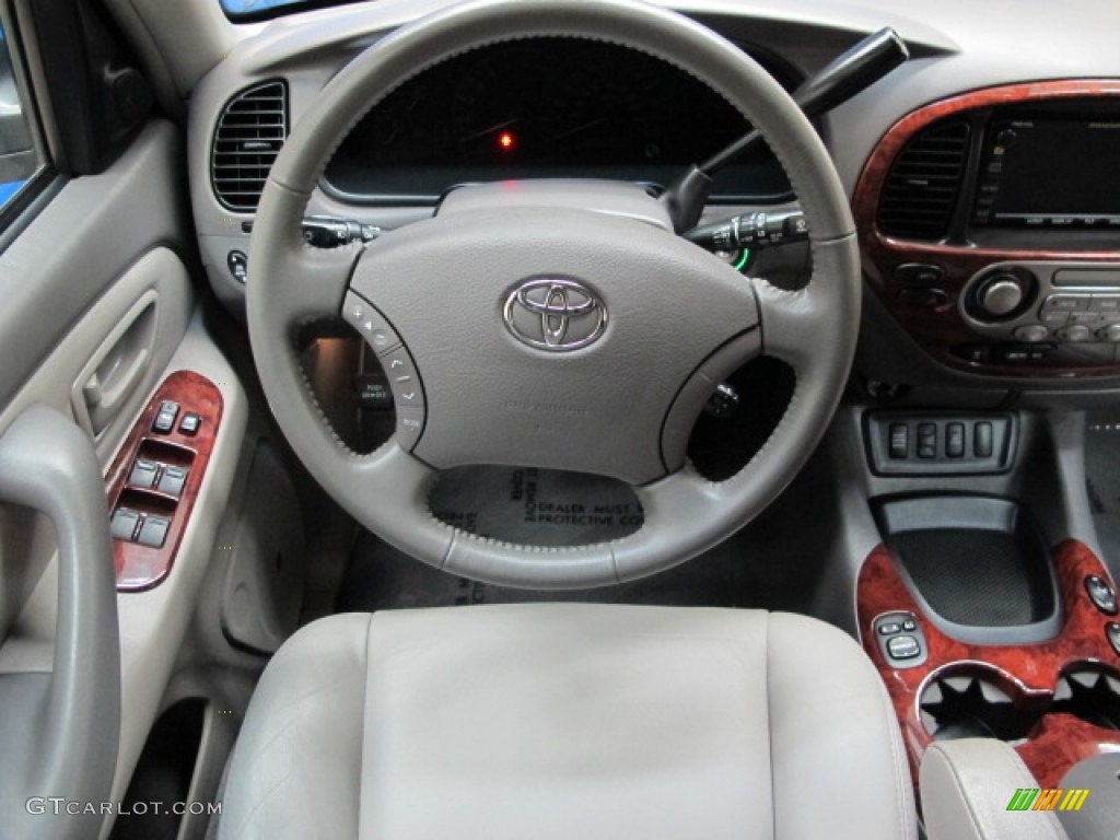 2006 Toyota Sequoia Limited 4WD Light Charcoal Steering Wheel Photo #75804658