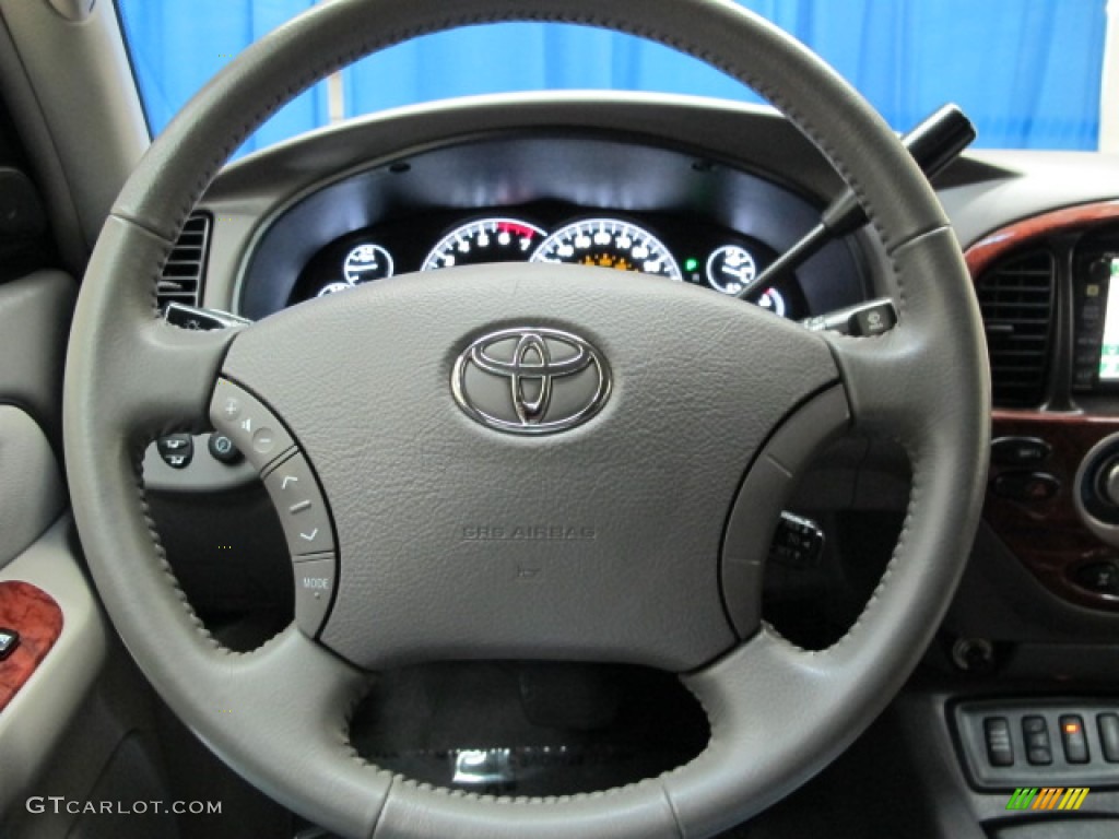 2006 Toyota Sequoia Limited 4WD Light Charcoal Steering Wheel Photo #75804849