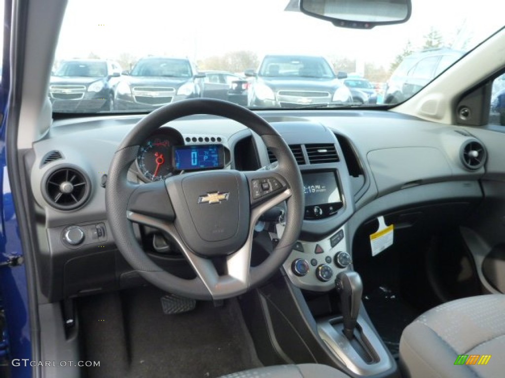 2013 Chevrolet Sonic LS Sedan Jet Black/Dark Titanium Dashboard Photo #75806038