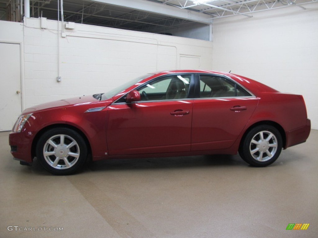Crystal Red 2008 Cadillac CTS 4 AWD Sedan Exterior Photo #75809518