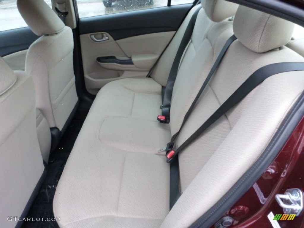 Beige Interior 2013 Honda Civic LX Sedan Photo #75809890