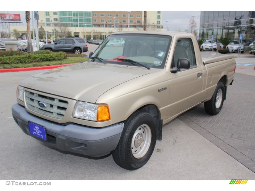 2002 Ranger XL Regular Cab - Harvest Gold Metallic / Medium Prairie Tan photo #2