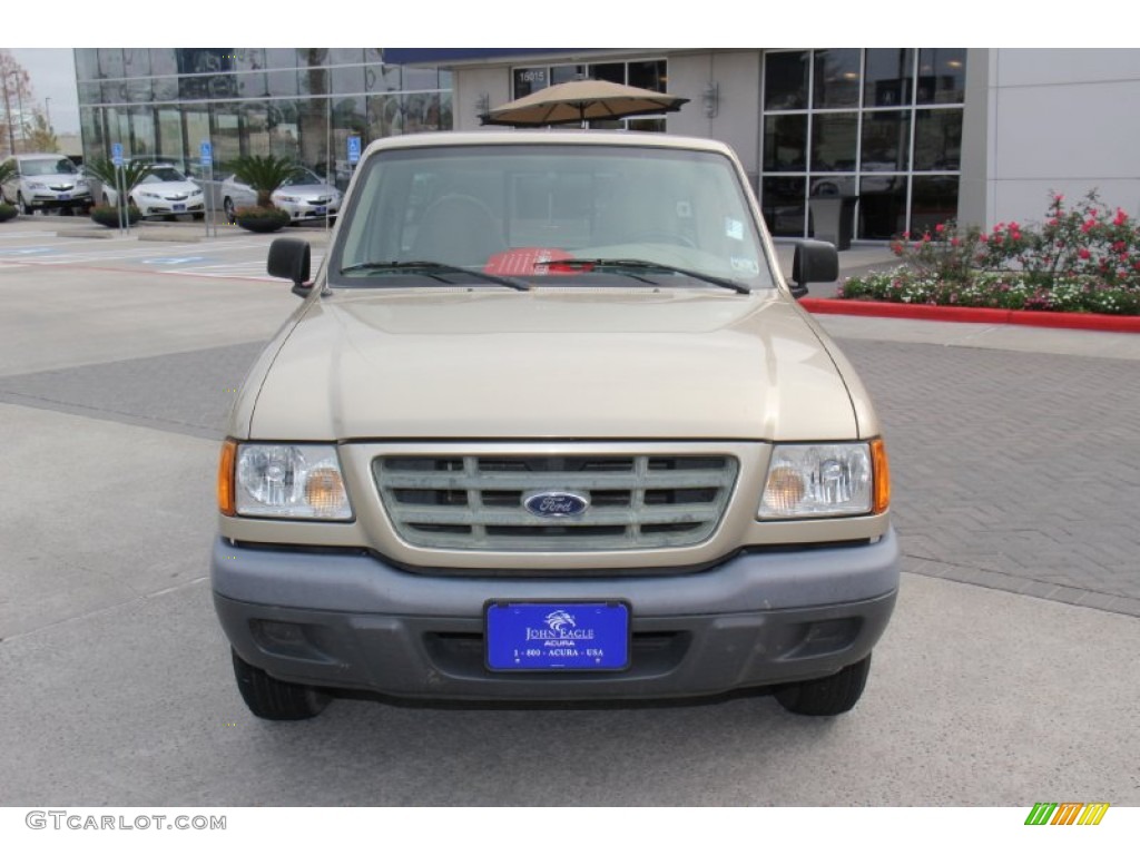 2002 Ranger XL Regular Cab - Harvest Gold Metallic / Medium Prairie Tan photo #3