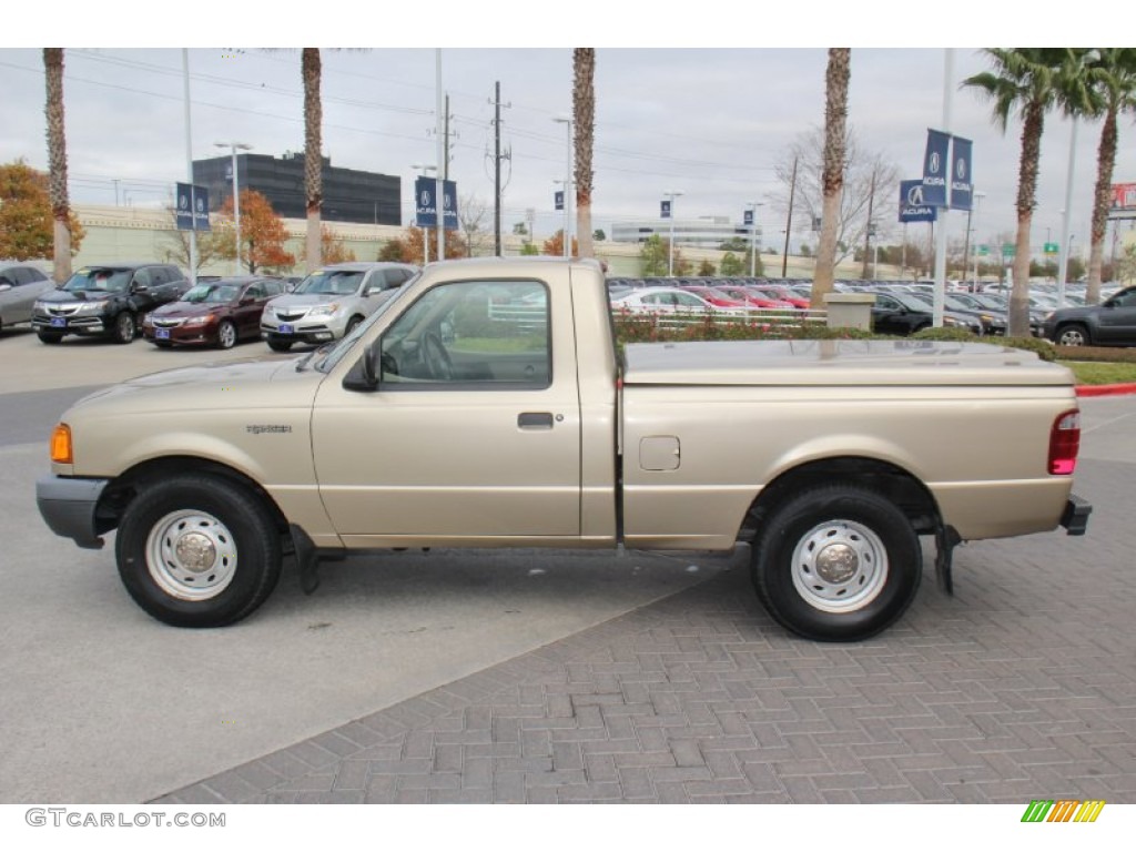 2002 Ranger XL Regular Cab - Harvest Gold Metallic / Medium Prairie Tan photo #5
