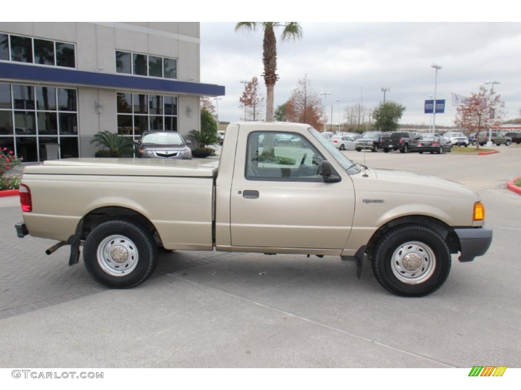 2002 Ranger XL Regular Cab - Harvest Gold Metallic / Medium Prairie Tan photo #6
