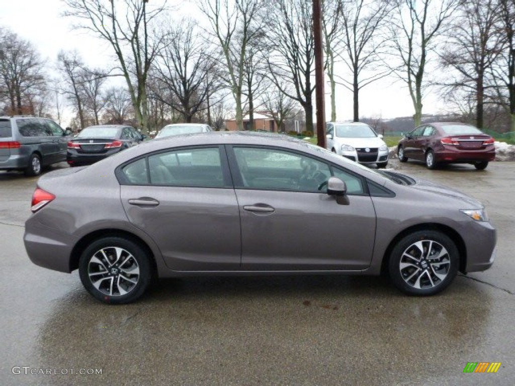 Polished Metal Metallic 2013 Honda Civic EX Sedan Exterior Photo #75810127