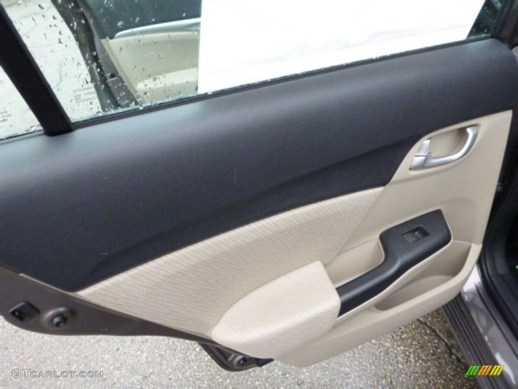 2013 Honda Civic EX Sedan Beige Door Panel Photo #75810256