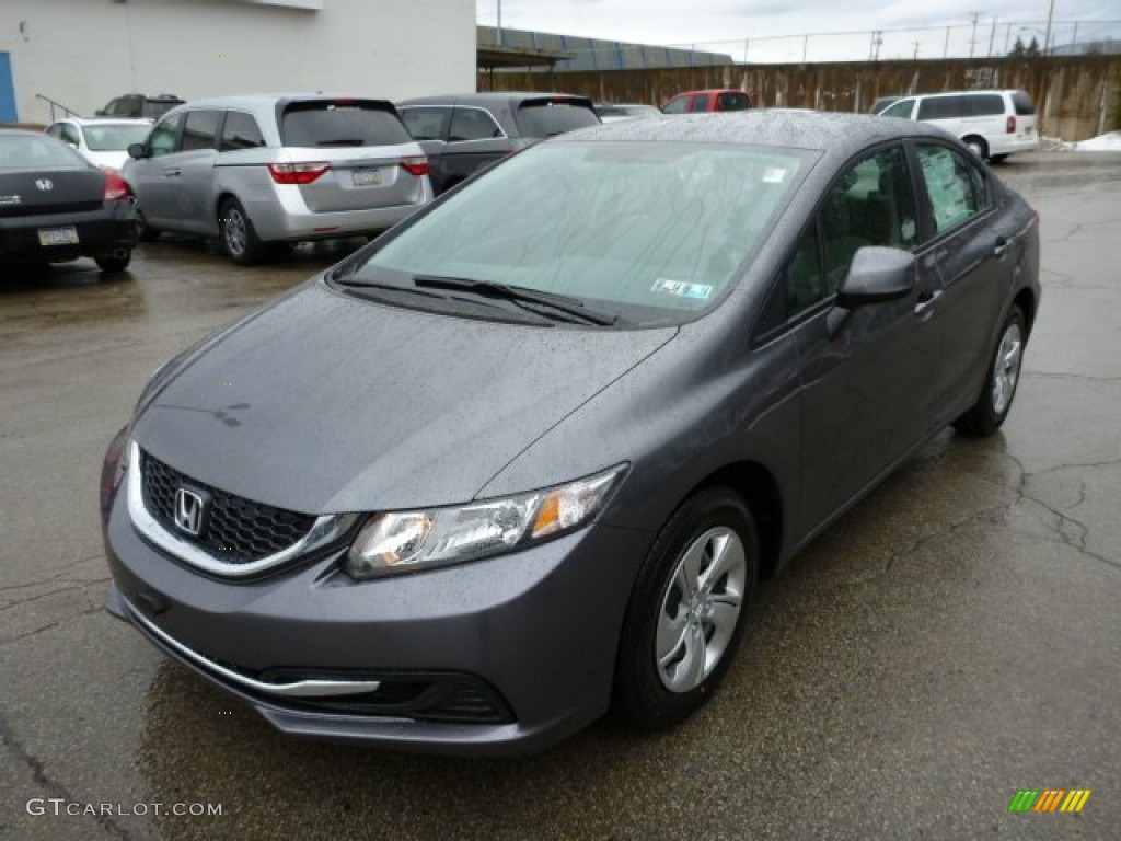 Polished Metal Metallic 2013 Honda Civic LX Sedan Exterior Photo #75810532