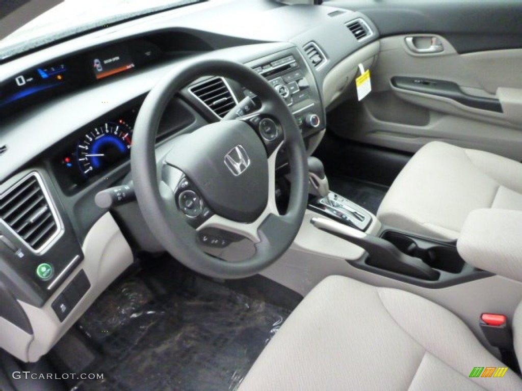 Gray Interior 2013 Honda Civic LX Sedan Photo #75810634
