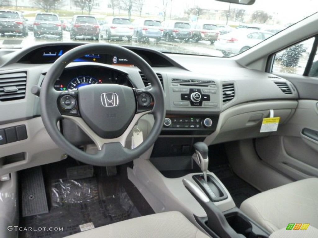 Gray Interior 2012 Honda Civic LX Sedan Photo #75811621