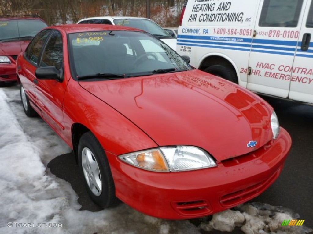 2002 Cavalier Sedan - Bright Red / Graphite photo #1