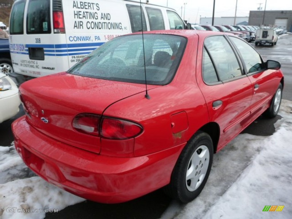2002 Cavalier Sedan - Bright Red / Graphite photo #2