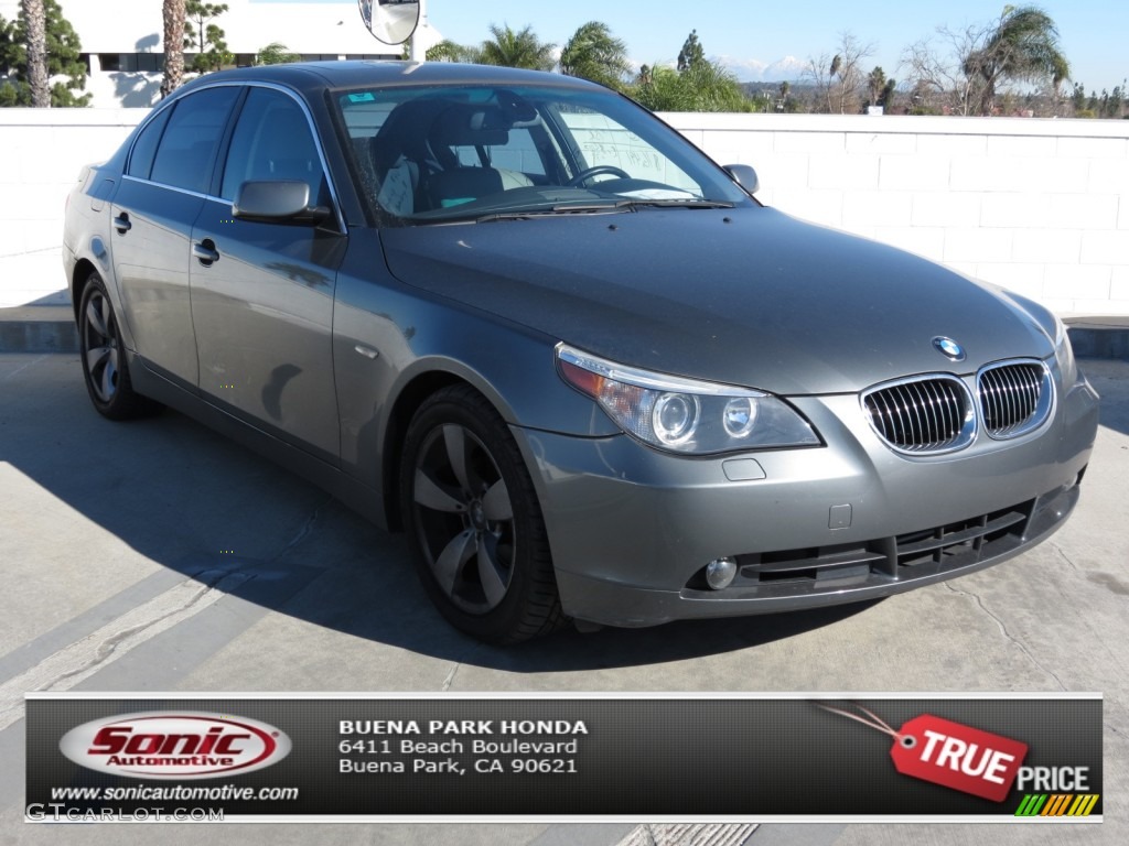 2007 5 Series 525i Sedan - Titanium Grey Metallic / Grey photo #1