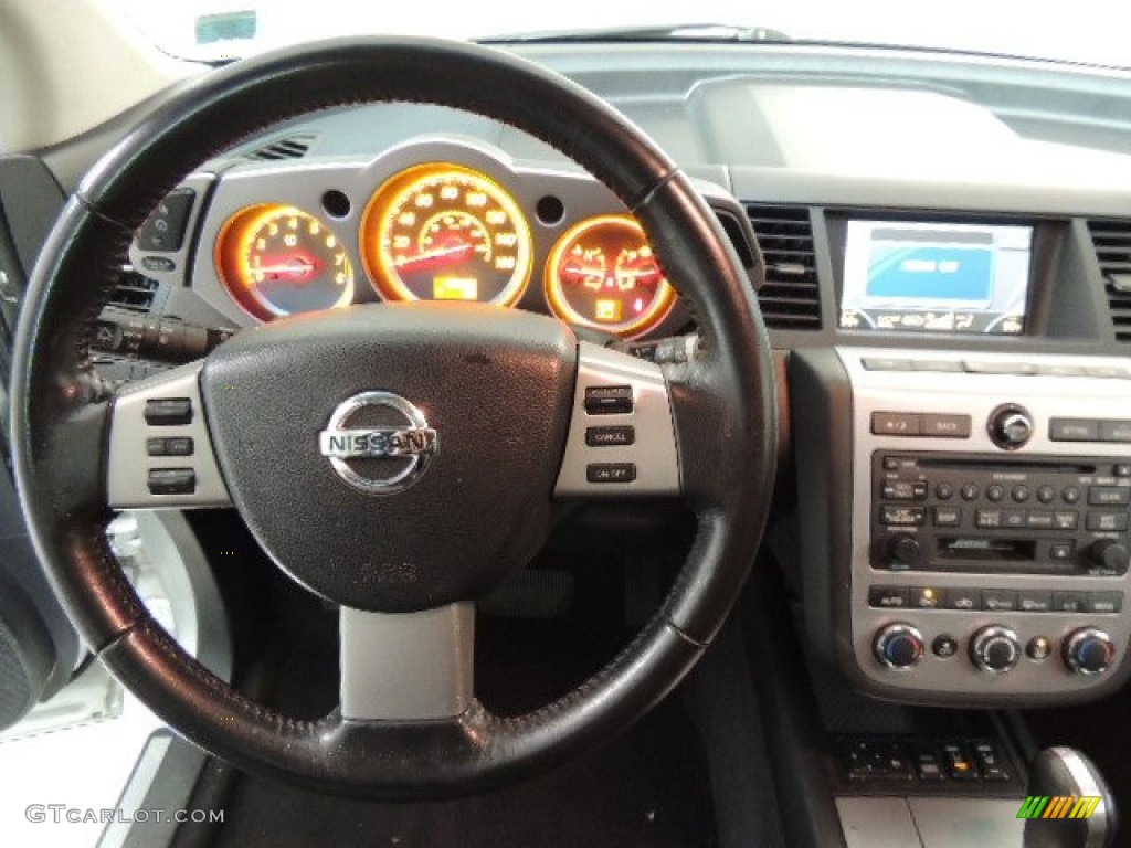 2007 Nissan Murano SL AWD Charcoal Steering Wheel Photo #75813094