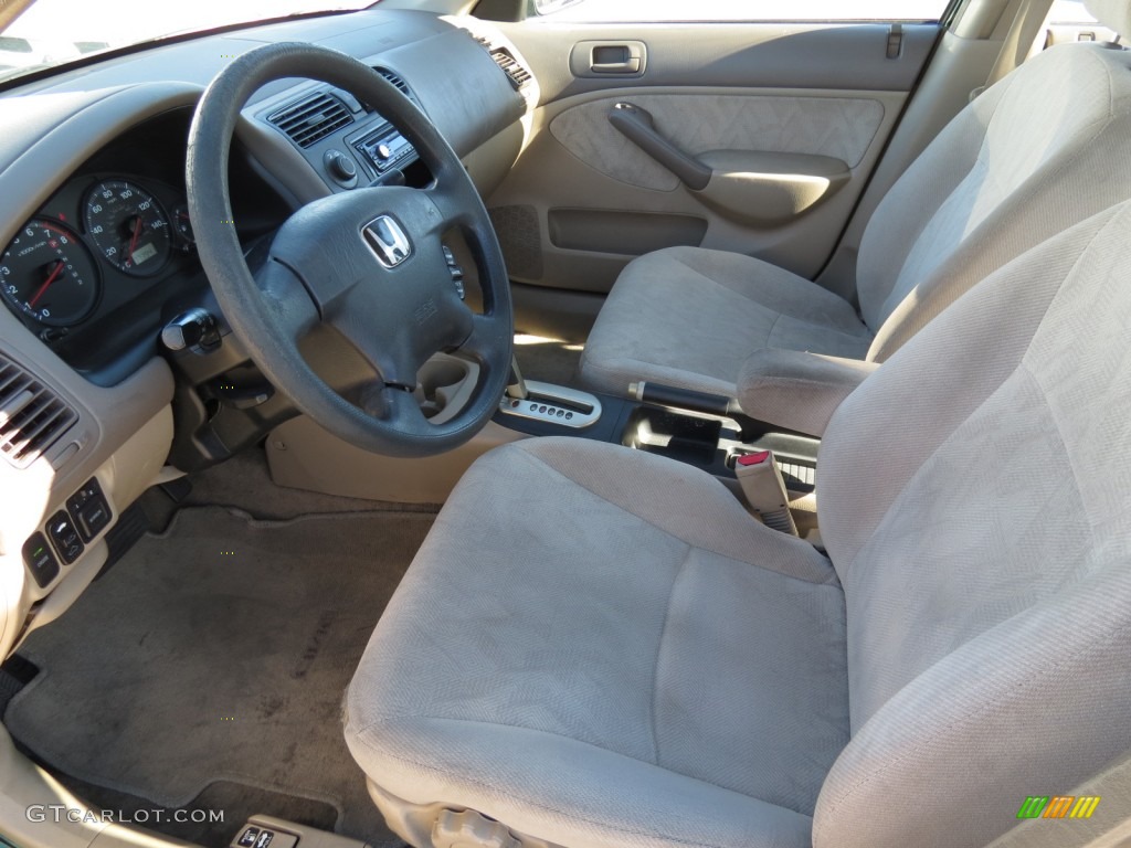 Beige Interior 2001 Honda Civic EX Sedan Photo #75813449