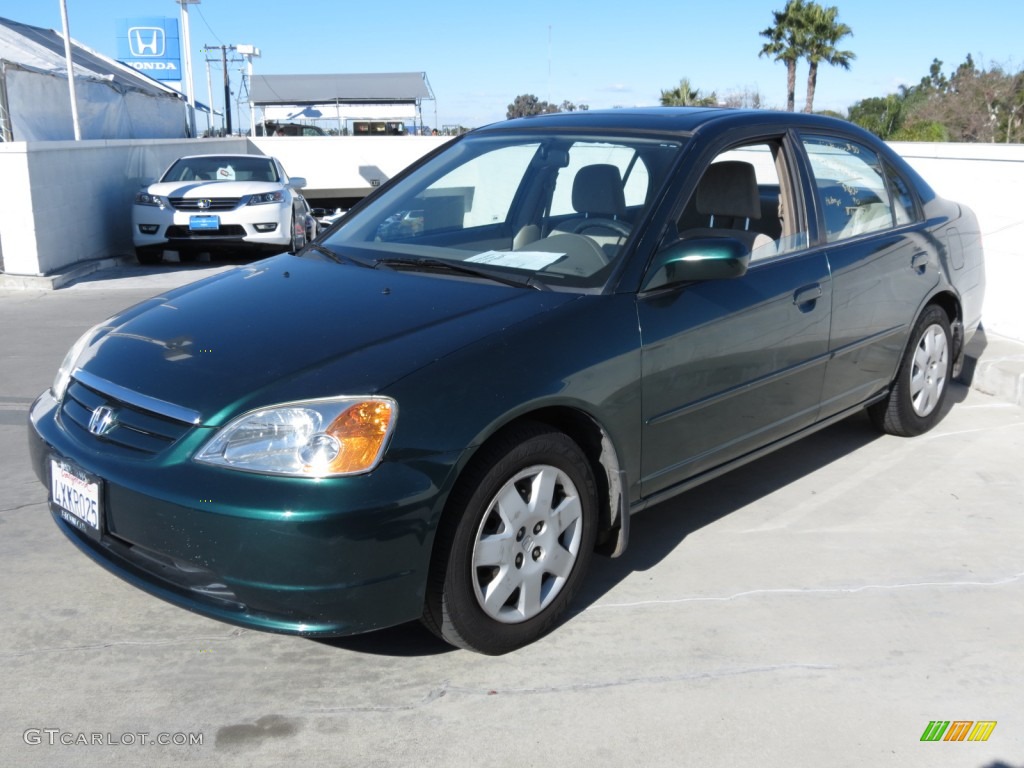 Clover Green 2001 Honda Civic EX Sedan Exterior Photo #75813547