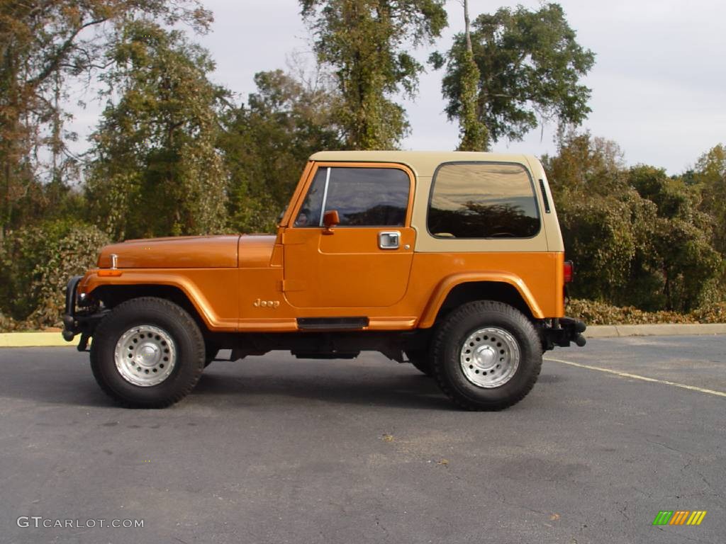 1988 Wrangler Laredo 4x4 - Copper Orange / Beige photo #6