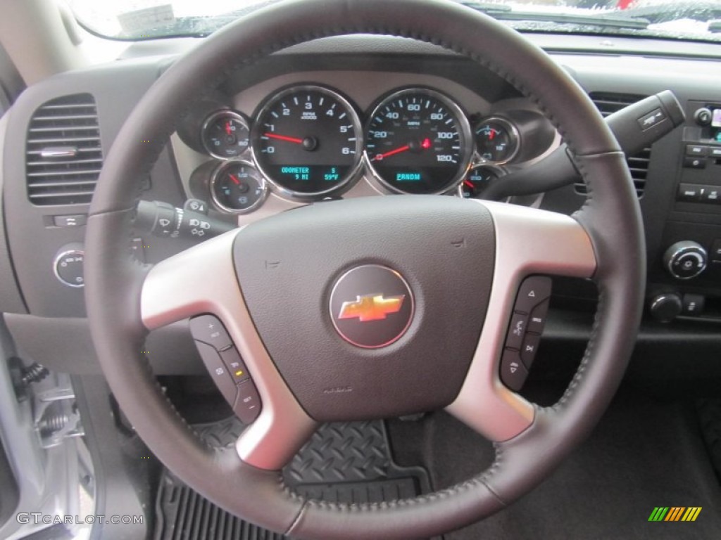 2013 Chevrolet Silverado 1500 LT Regular Cab 4x4 Ebony Steering Wheel Photo #75814419