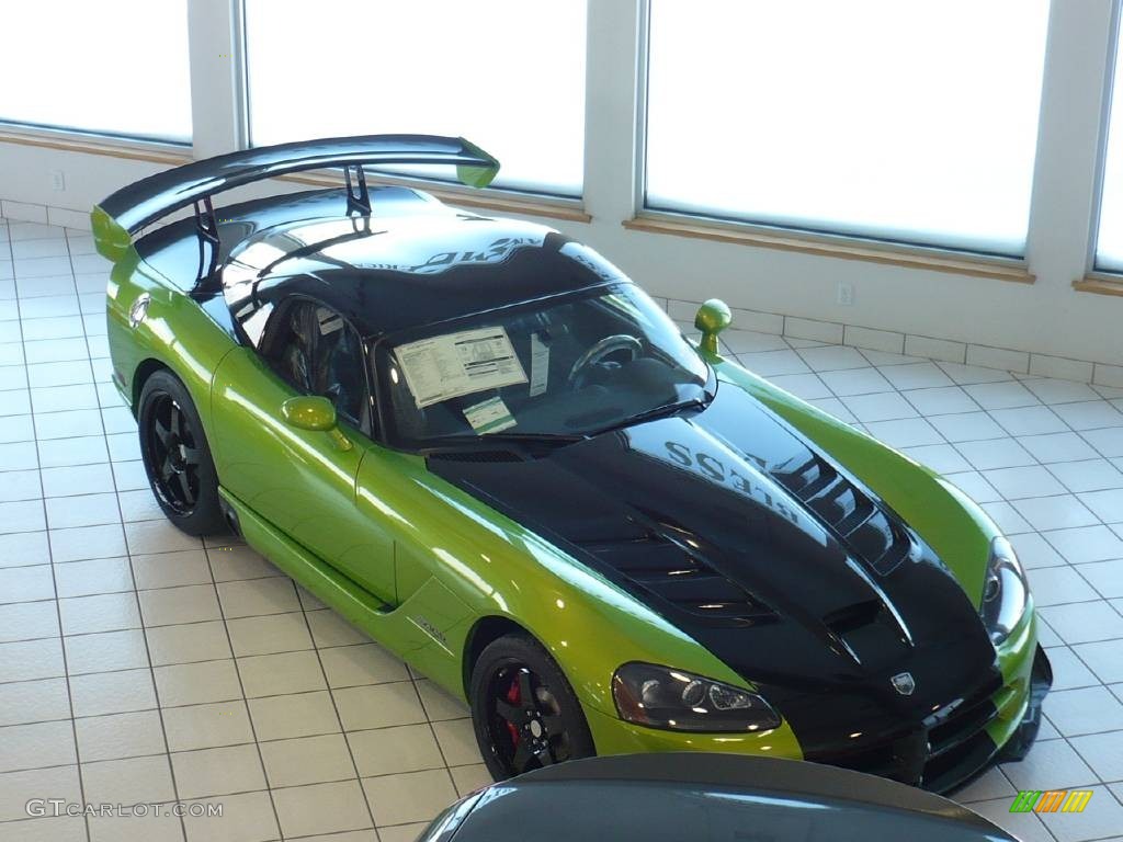 2009 Viper SRT-10 ACR Coupe - Viper Snakeskin Green Pearl / Black photo #14