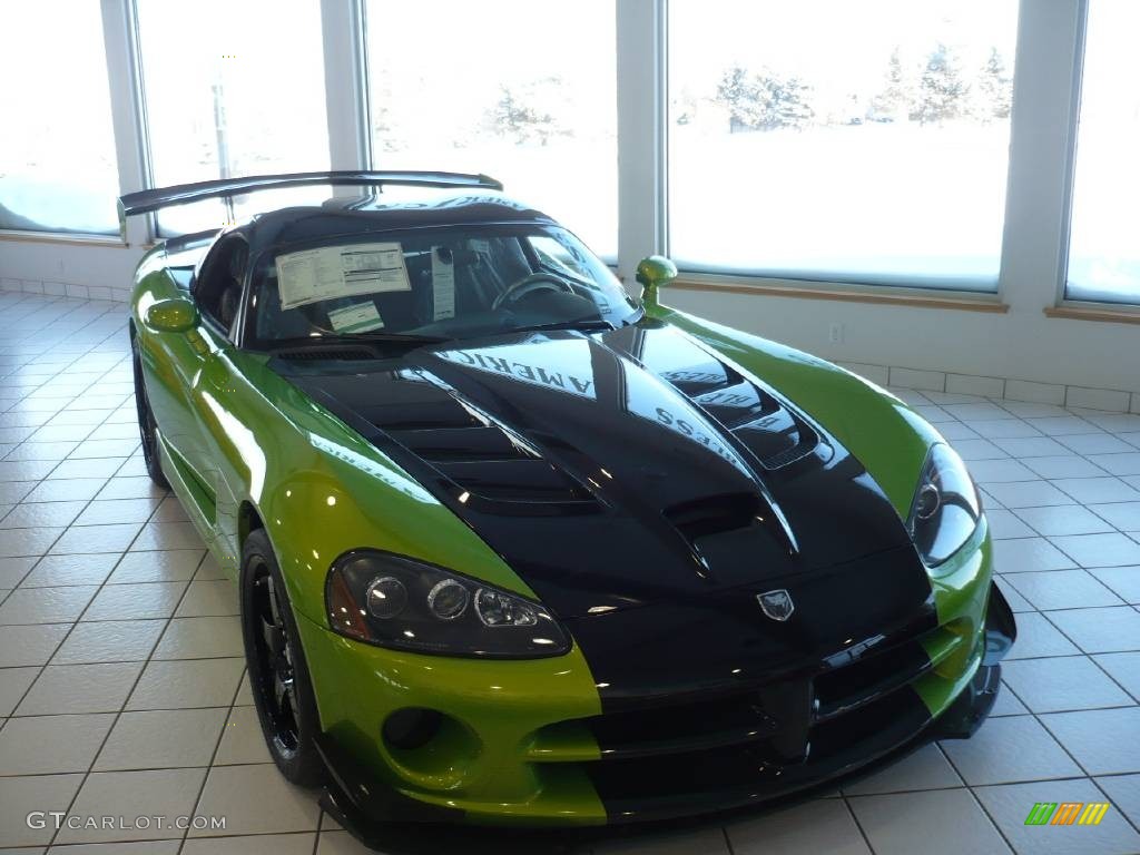 2009 Viper SRT-10 ACR Coupe - Viper Snakeskin Green Pearl / Black photo #23