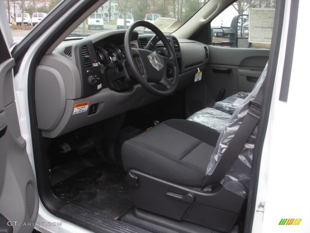 Dark Titanium Interior 2013 Chevrolet Silverado 3500HD WT Regular Cab 4x4 Stake Truck Photo #75818725