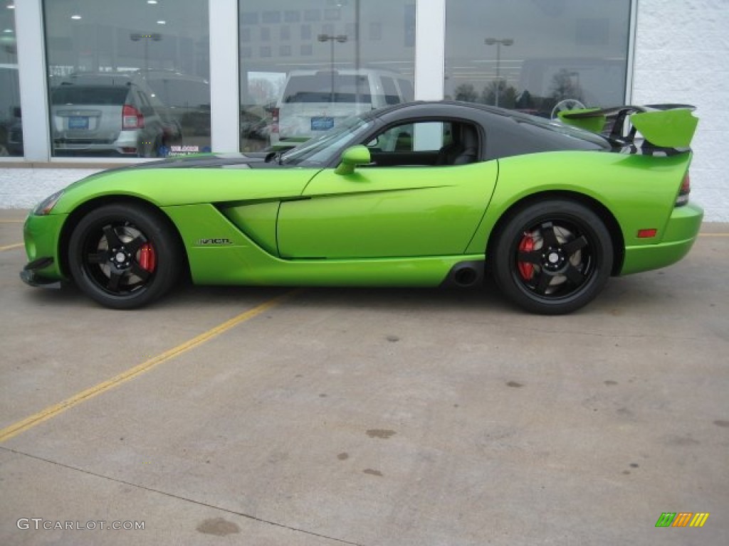 2009 Viper SRT-10 ACR Coupe - Viper Snakeskin Green Pearl / Black photo #57