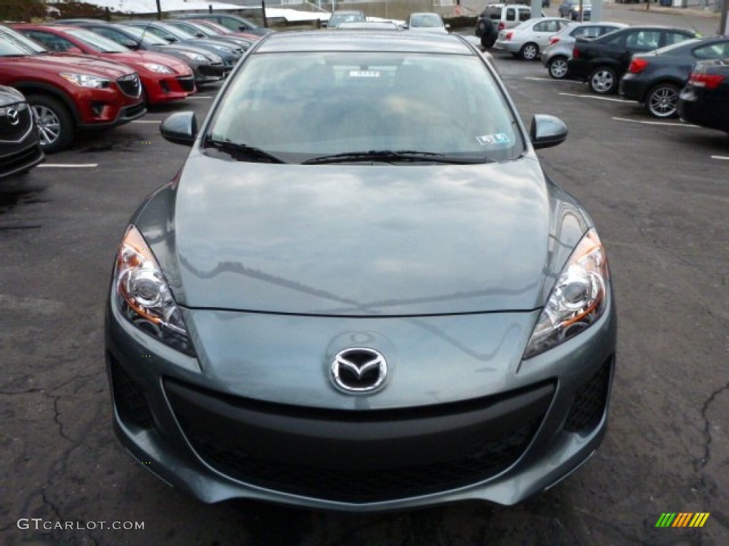 2013 MAZDA3 i SV 4 Door - Dolphin Gray Mica / Black photo #8