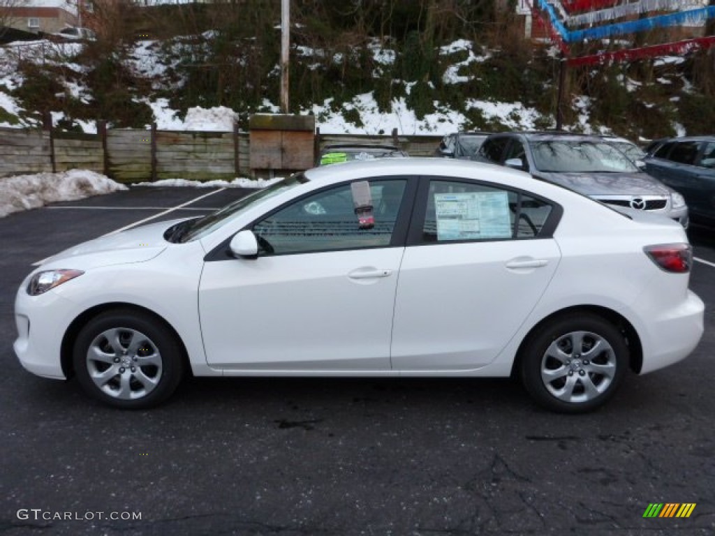 Crystal White Pearl Mica 2013 Mazda MAZDA3 i SV 4 Door Exterior Photo #75819445
