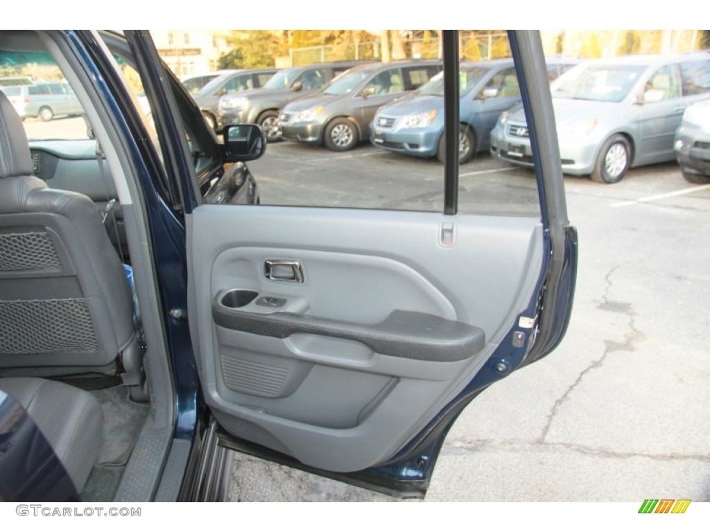 2004 Pilot EX-L 4WD - Midnight Blue Metallic / Gray photo #20