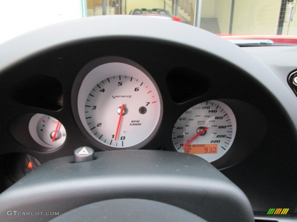 2010 Dodge Viper ACR 1:33 Edition Coupe Gauges Photo #75820999